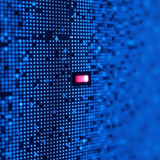 像素风格的B站图标，粉色背景蓝色标志